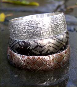 Mokume Gane bracelets